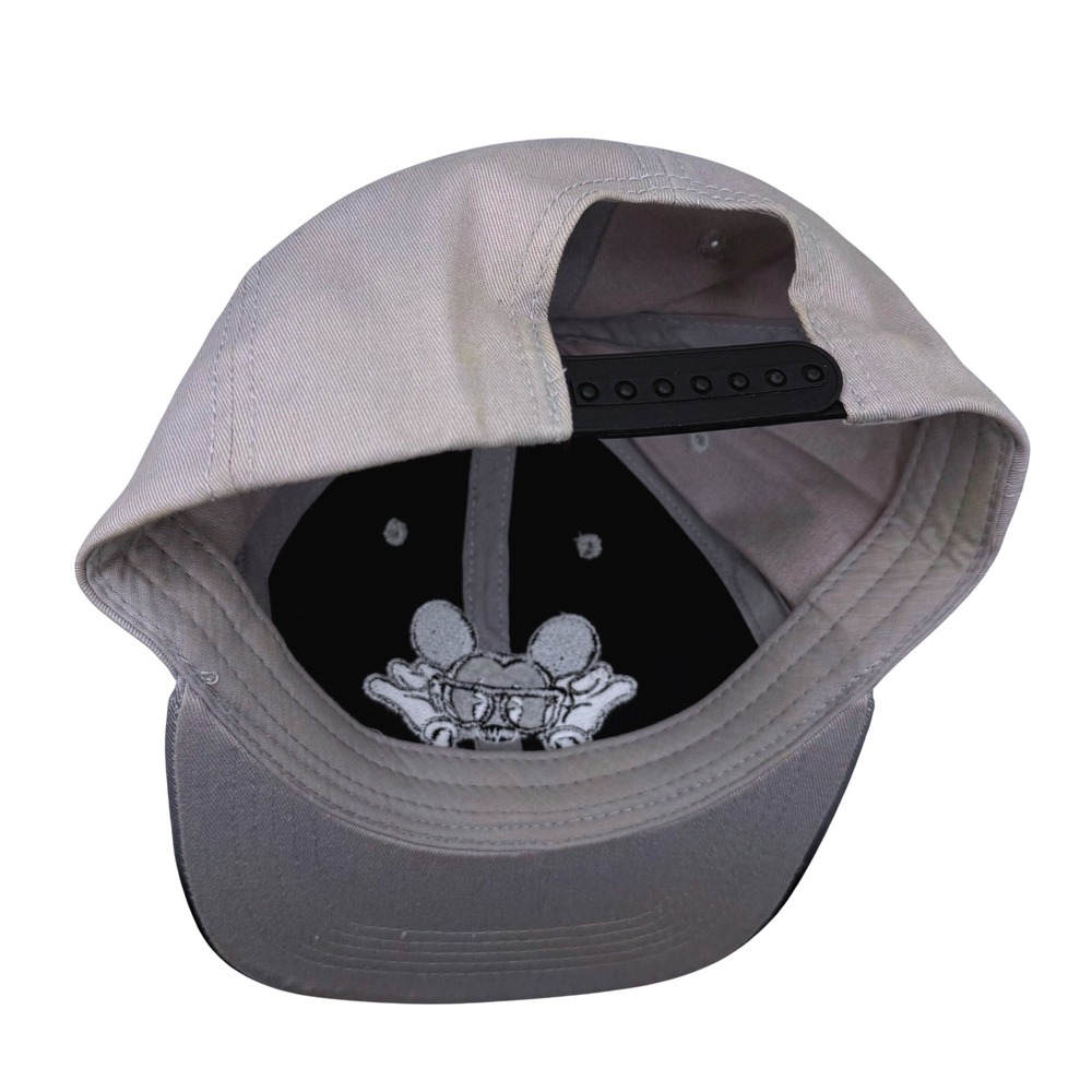 Disney Parks Mickey Mouse Nerd Glasses Gray Snapback Hat Ombre Brim Adult Size - Picture 3 of 6